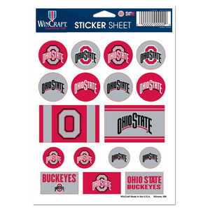Ohio State Buckeyes Decal Sheet 5x7 Vinyl - WinCraft