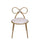 Set Of 4 Metal Kids Bow Chair With Gold Vinyl Seat Cushion - CSP