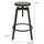 Commerical Seating Products Swivel Backless Bar Stool Chairs, Black - CSP