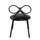 Set Of 1 Metal Kids Bow Chair With Black Vinyl Seat Cushion - CSP