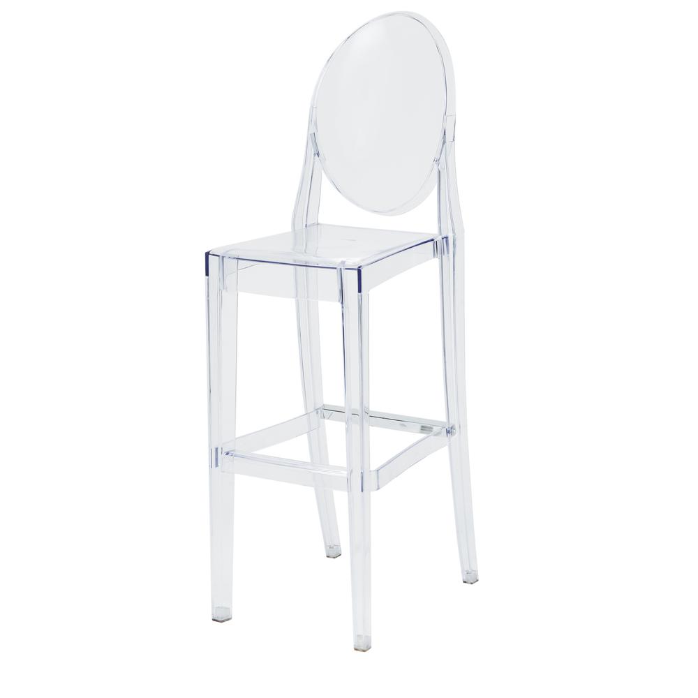 Commerical Seating Products RPC Clear Kage Barstool with back - CSP