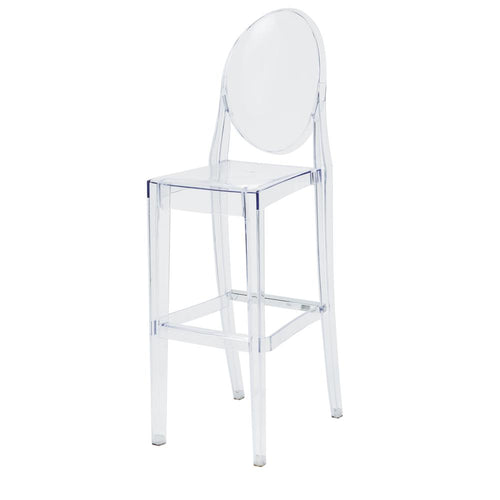 Commerical Seating Products RPC Clear Kage Barstool with back - CSP