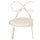 Set Of 1 Metal Kids Bow Chair With White Vinyl Seat Cushion - CSP