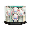 Octagon 4 Baseball Display Case with Black Moulding