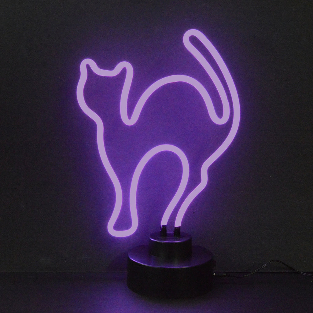 Purple Cat Neon Sculpture