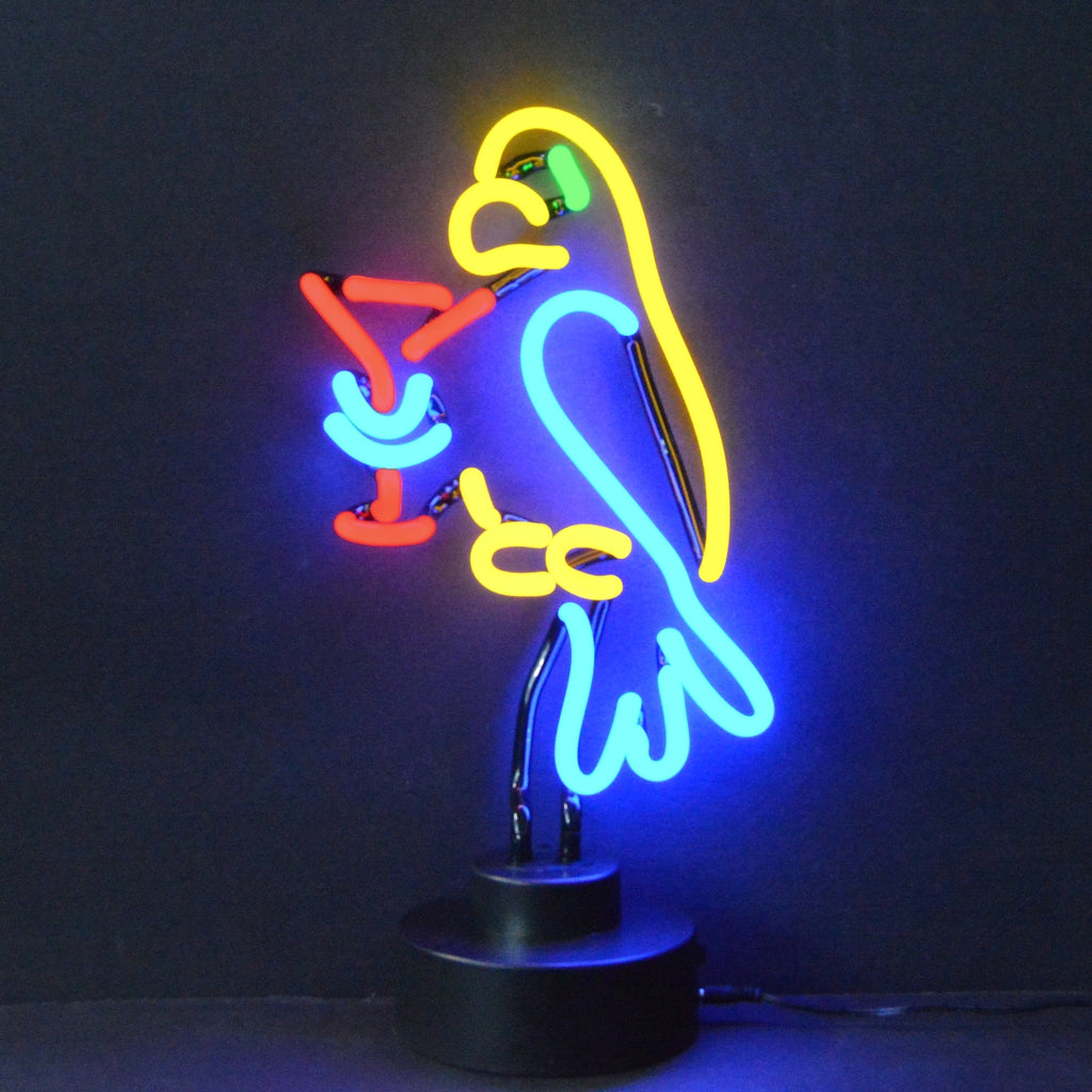 Parrot Margarita Neon Sculpture