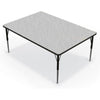 Activity Table - 48''X60'' Rectangle - Gray Nebula Top Surface - Black Edgeband - BALT