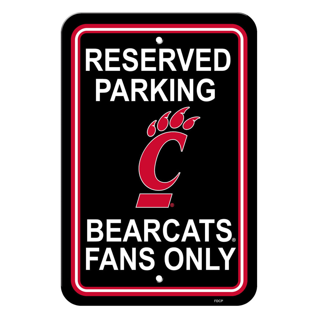 Cincinnati Bearcats Sign 12x18 Plastic Reserved Parking Style CO - Fremont Die