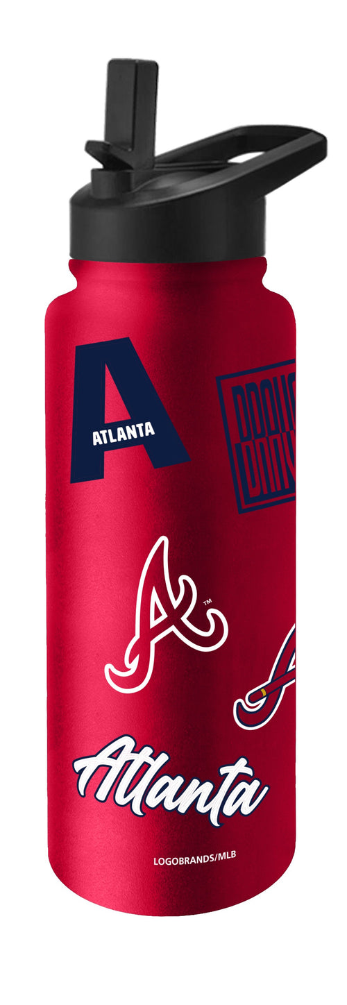 Atlanta Braves Quencher Bottle 34oz Stainless Steel Dreamweave - Logo Brands