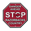 Arkansas Razorbacks Sign 12x12 Plastic Stop Style CO - Fremont Die