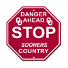 Oklahoma Sooners Sign 12x12 Plastic Stop Style - Fremont Die
