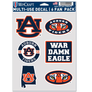Auburn Tigers Decal Multi Use Fan 6 Pack - WinCraft