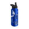 Los Angeles Dodgers Quencher Bottle 34oz Stainless Steel Dreamweave - Logo Brands
