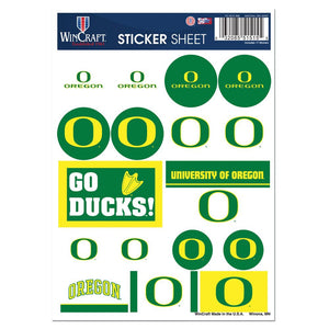 Oregon Ducks Decal Sheet 5x7 Vinyl - WinCraft