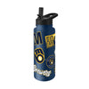 Milwaukee Brewers Quencher Bottle 34oz Stainless Steel Dreamweave - Logo Brands