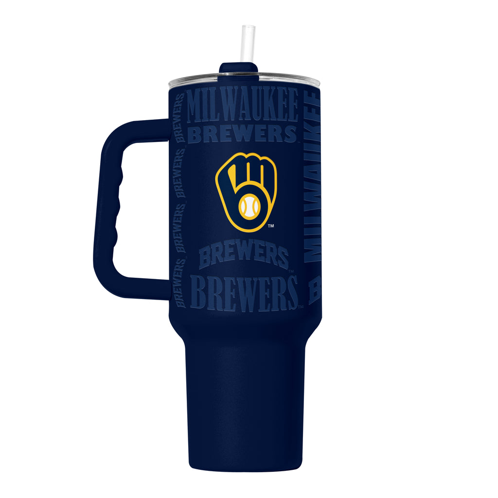 Milwaukee Brewers Tumbler 40oz Powder Coat Replay - Logo Brands