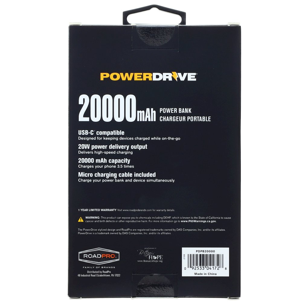 20000 mAh Power Bank - PowerDrive