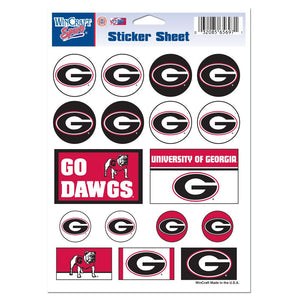 Georgia Bulldogs Decal Sheet 5x7 Vinyl - WinCraft