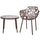 Devon Tree Design Glass Top Aluminum Base Indoor Outdoor End Table - LeisureMod