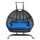 LeisureMod Wicker Hanging Double Egg Swing Chair  EKDCH-57BU