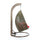 Beige Wicker Hanging 2 person Egg Swing Chair - LeisureMod