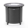 Walbrooke Grey Patio Round Tank Holder with Slats Design - LeisureMod