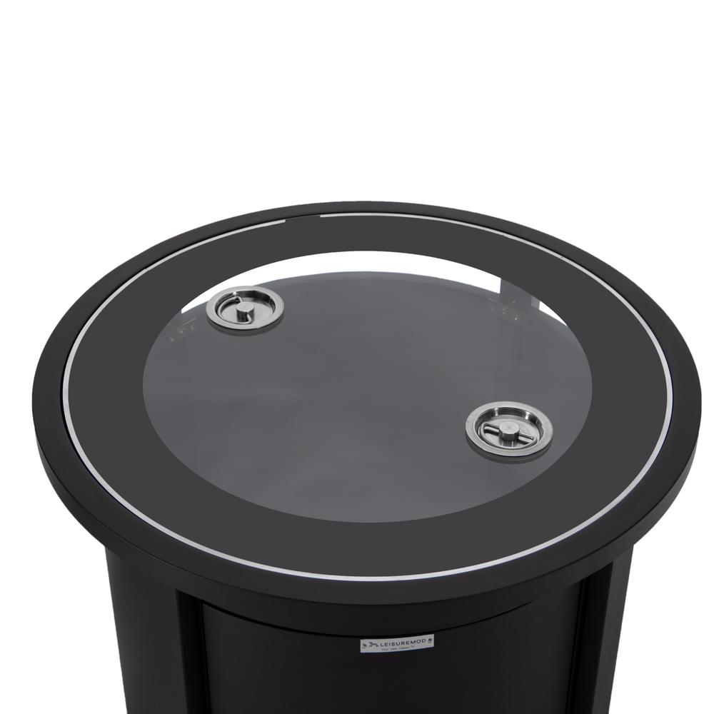 Walbrooke Black Patio Round Tank Holder - LeisureMod