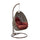 Beige Wicker Hanging Egg Swing Chair - LeisureMod