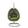 Beige Wicker Hanging Egg Swing Chair - LeisureMod