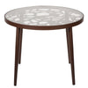 Devon Tree Design Glass Top Aluminum Base Indoor Outdoor End Table - LeisureMod