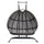 LeisureMod Wicker Hanging Double Egg Swing Chair  EKDCH-57BU