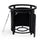 Walbrooke Black Patio Round Tank Holder - LeisureMod