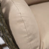 Beige Wicker Hanging Egg Swing Chair - LeisureMod