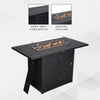 Chelsea Bar Height FIre pit aluminum table - LeisureMod