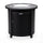 Walbrooke Black Patio Round Tank Holder with Slats Design - LeisureMod