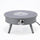 Walbrooke Outdoor Patio Aluminum Round Fire Pit Side Table with Lid - LeisureMod