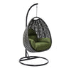 Charcoal Wicker Hanging Egg Swing Chair - LeisureMod