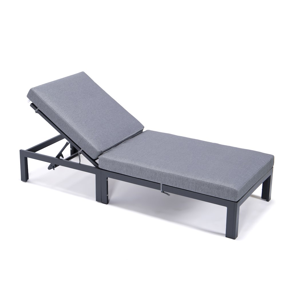 Chelsea Modern Outdoor Chaise Lounge Chair With Cushions - LeisureMod