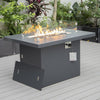 Chelsea Patio Modern Aluminum Propane Fire Pit Table - LeisureMod