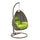 Beige Wicker Hanging Egg Swing Chair - LeisureMod