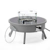 Walbrooke Patio Round Fire Pit and Tank Holder - LeisureMod