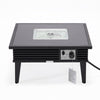 Aluminum Square Slats Design Fire Pit Side Table with Lid - LeisureMod