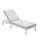 Chelsea Modern Outdoor White Chaise Lounge Chair With Cushions - LeisureMod