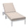 Chelsea Modern Outdoor White Chaise Lounge Chair With Cushions - LeisureMod