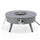 Walbrooke Outdoor Patio Aluminum Round Fire Pit Side Table with Lid - LeisureMod