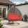 Beige Wicker Hanging 2 person Egg Swing Chair - LeisureMod