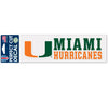 Miami Hurricanes Decal 3x10 Perfect Cut Color - WinCraft