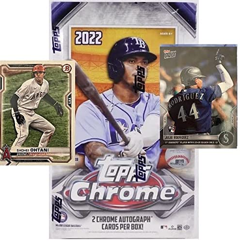2022 Topps CHROME Series 1 AUTHENTIC Trading Card HOBBY Box - Two Chrome Autographs per Box! - Chance for Julio Rodriguez, Wander Franco