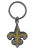 New Orleans Saints Chrome Logo Cut Keychain - Siskiyou