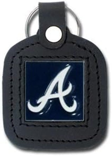 Atlanta Braves Key Ring Square Leather - Siskiyou